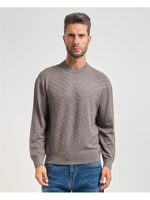 Men's Armani Exchange sweater in viscose blend ARMANI EXCHANGE | XM001316-AF10454U8092